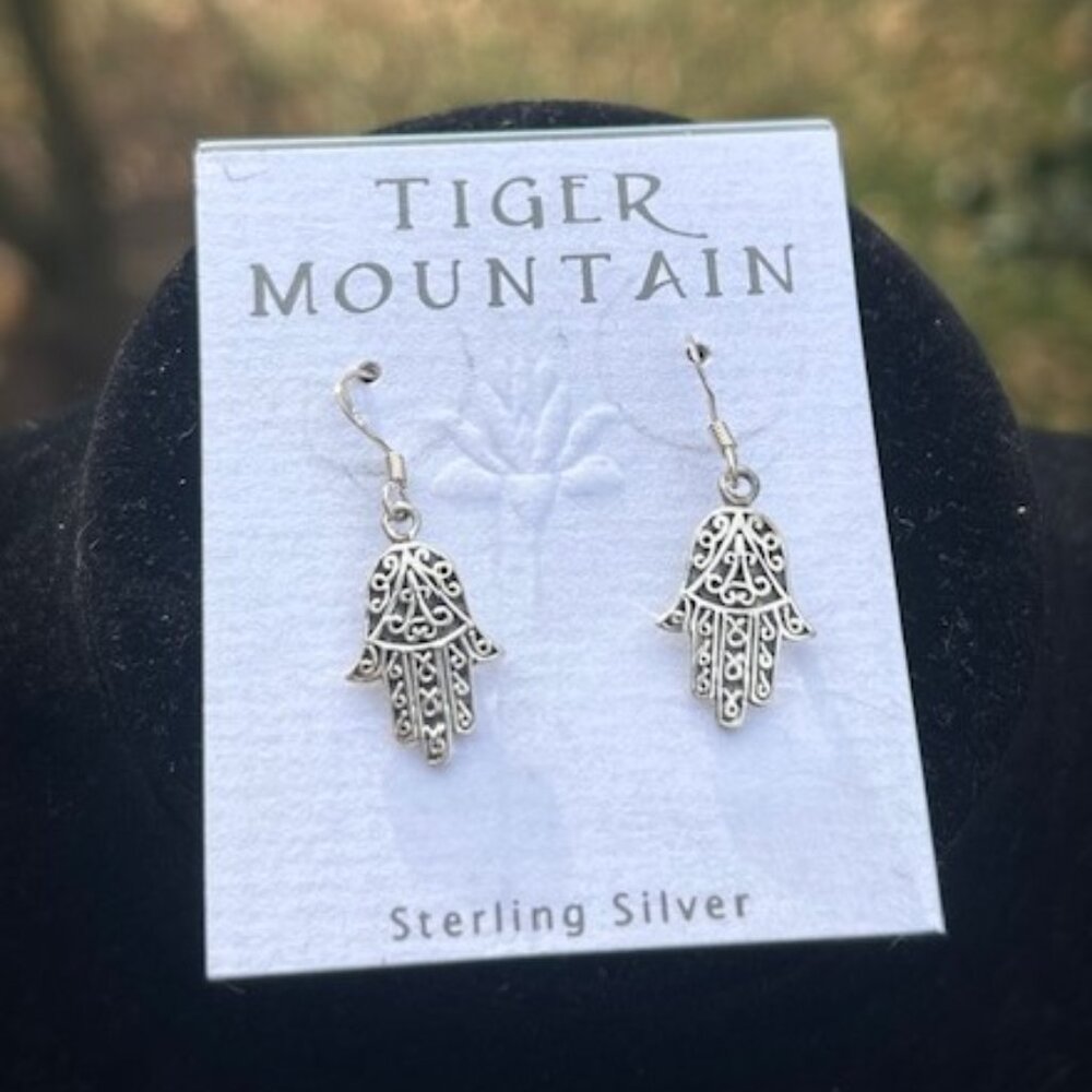 TIGER MOUNTAIN - NWT Silver Hamsa Hand EARRINGS